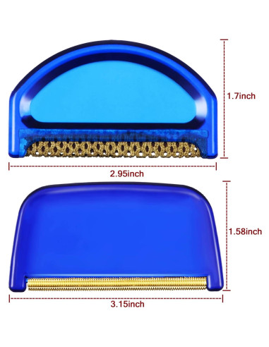 4 Peines Removedores de Pelusas Boao para Suéter Azul