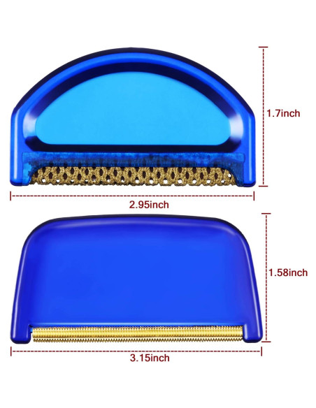 4 Peines Removedores de Pelusas Boao para Suéter Azul
