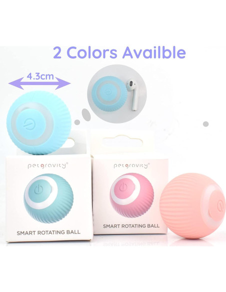 Bola Rodante Automática para Perros y Gatos - Cdipesp Azul