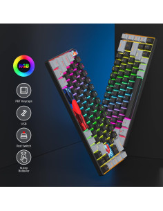 Teclado Mecánico Owpkeenthy 65% RGB Compacto USB 2