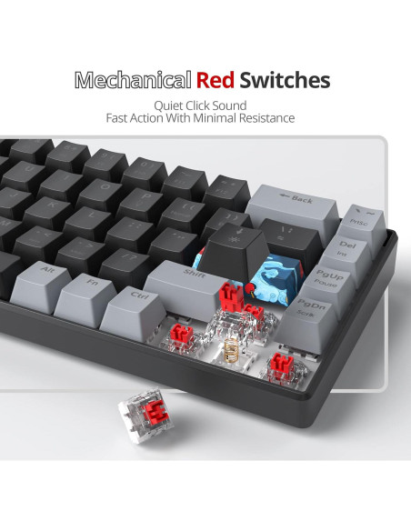 Teclado Mecánico Owpkeenthy 65% RGB Compacto USB Teclado Mecánico Owpkeenthy 65% RGB Compacto USB