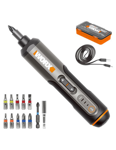 Destornillador Inalámbrico Worx WX240L 4V 300 RPM 12 Puntas