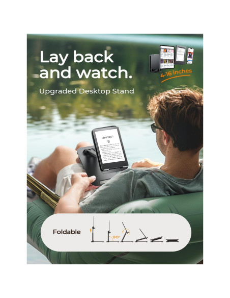 Soporte para Tablet LISEN 2E56 Negro Ajustable Plegable Soporte para Tablet LISEN 2E56 Negro Ajustable Plegable