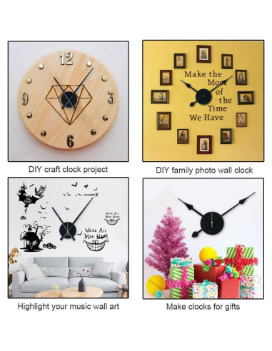Reloj de Pared DIY EMOON con Manecillas Grandes y Motor