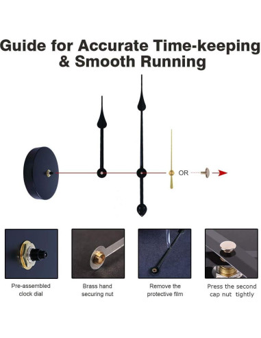 Reloj de Pared DIY EMOON con Manecillas Grandes y Motor