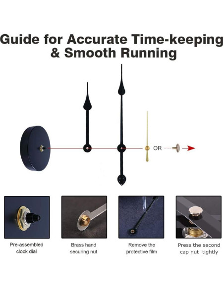 Reloj de Pared DIY EMOON con Manecillas Grandes y Motor