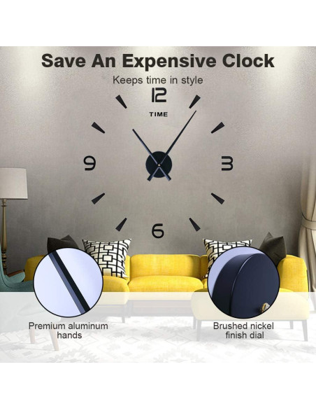 Reloj de Pared DIY EMOON con Manecillas Grandes y Motor