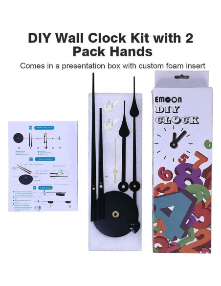 Reloj de Pared DIY EMOON con Manecillas Grandes y Motor