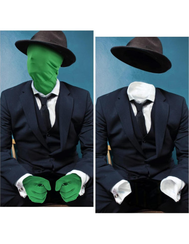 Guantes y Capucha Chroma Key Cosmos para Video Verde