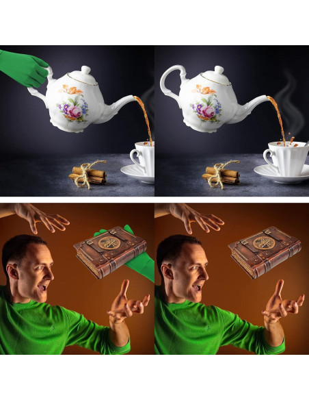 Guantes y Capucha Chroma Key Cosmos para Video Verde