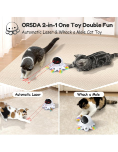 Juguete Láser para Gatos ORSDA T68 Interactivo 2-en-1 2