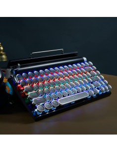 Teclado Mecánico Retro 7KEYS TW1867 Bluetooth Negro 2