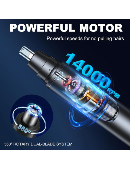 Recortador de Vello Nasal DUST2OASIS Pro 14,000 RPM IPX7