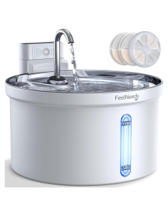 Fuente de Agua Inalámbrica para Gatos FEELNEEDY 3.5L