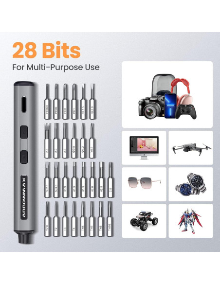 Destornillador Eléctrico AM ARROWMAX SES MINI 28 Puntas