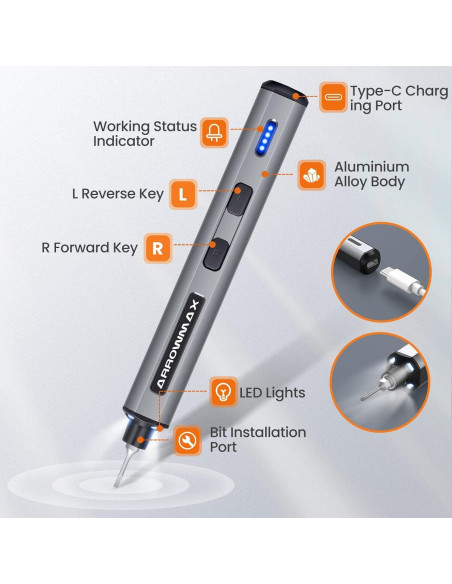 Destornillador Eléctrico AM ARROWMAX SES MINI 28 Puntas
