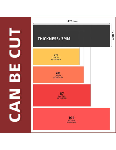 YIMAGUJRX Espuma Amortiguadora para Teclado Mecánico 42.8x12.4cm