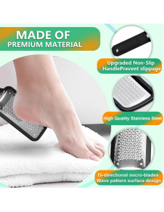 Lima de Pedicura Profesional ALOCKMA - Acero Inoxidable, Mango Ergonómico 2