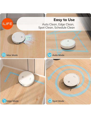 Aspiradora Robot ILIFE X3, Succión 3000Pa, 120 Min, Control APP
