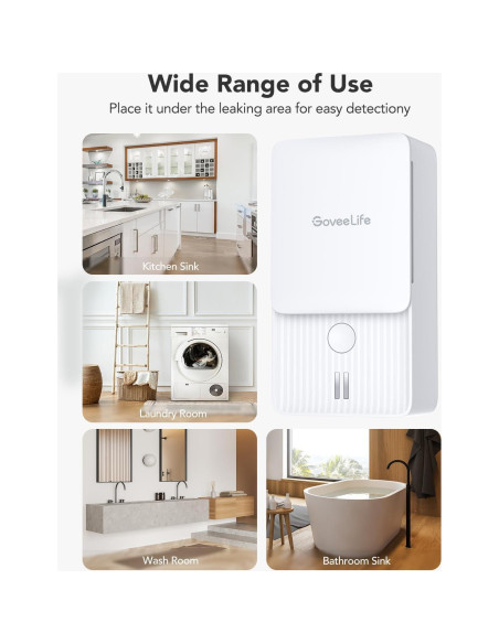 Detectores de Fugas de Agua GoveeLife Paquete de 5 100dB