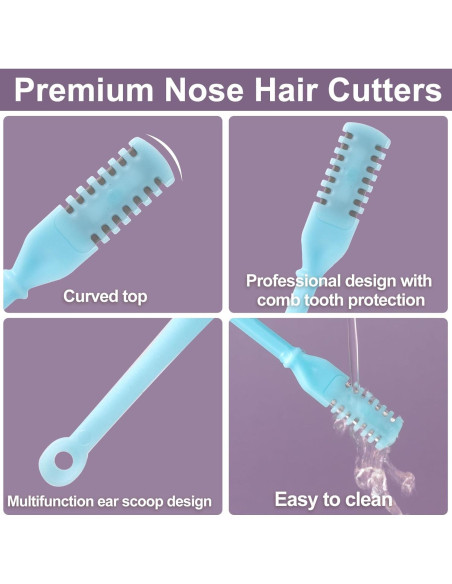 12 Cortadores de Vello Nasal Isslly 360 2 en 1 Colores