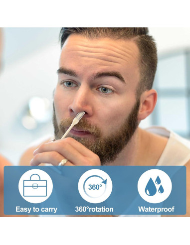 12 Cortadores de Vello Nasal Isslly 360 2 en 1 Colores