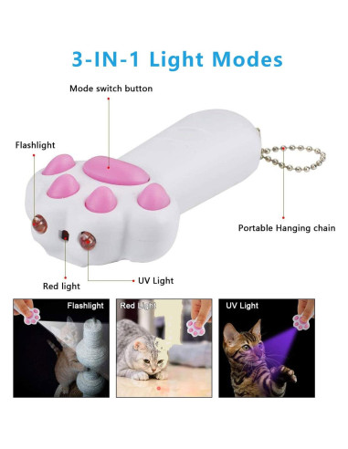 Juguete Interactivo para Gatos Helmsman Blanco 5 Patrones