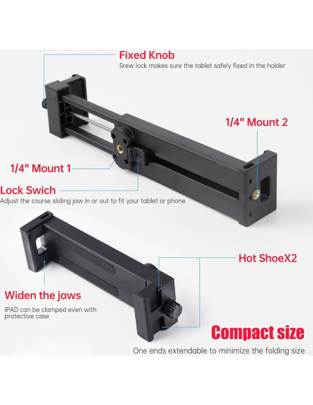 Adaptador de Montaje en Trípode Teefeet JLP-1 para iPad y Teléfonos