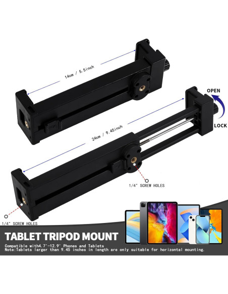 Adaptador de Montaje en Trípode Teefeet JLP-1 para iPad y Teléfonos