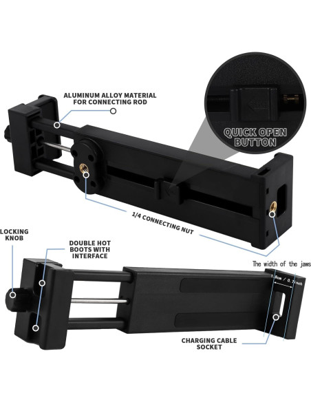 Adaptador de Montaje en Trípode Teefeet JLP-1 para iPad y Teléfonos