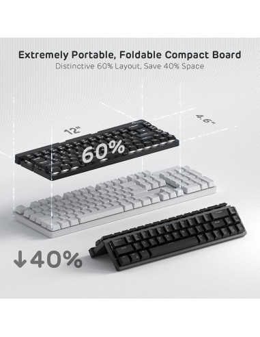 Teclado Mecánico Plegable RK Royal Kludge F68 Inalámbrico