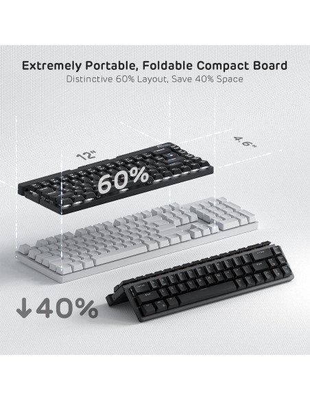 Teclado Mecánico Plegable RK Royal Kludge F68 Inalámbrico