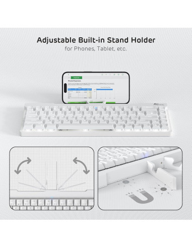 Teclado Mecánico Plegable RK Royal Kludge F68 Inalámbrico