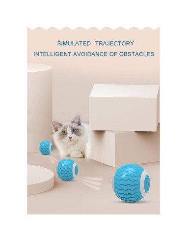 Bola Interactiva para Gatos Yige Naranja LED Recargable