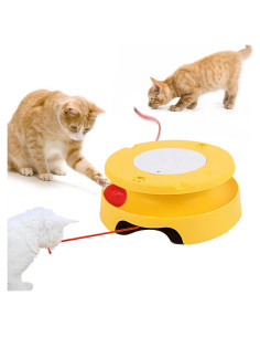 Juguete Interactivo para Gatos LASOCUHOO 2 en 1 Automático