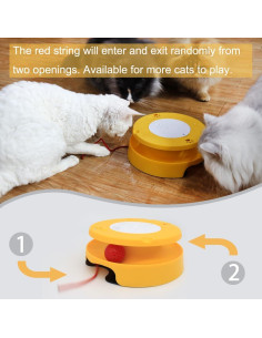 Juguete Interactivo para Gatos LASOCUHOO 2 en 1 Automático 2