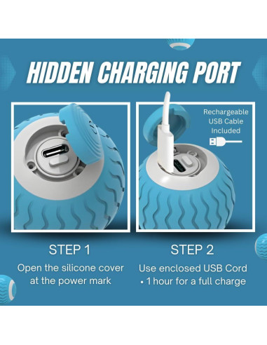 Bola Interactiva para Gatos Yige Naranja LED Recargable