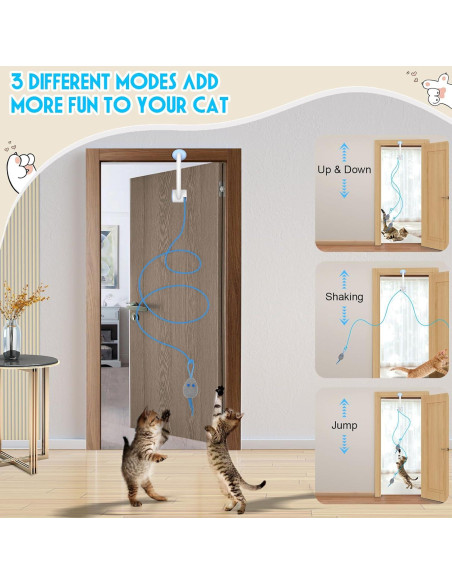 Juguete Interactivo para Gatos Kezlume con 3 Ratones y Cuerda