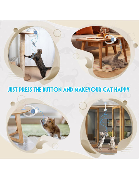 Juguete Interactivo para Gatos Kezlume con 3 Ratones y Cuerda