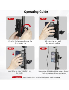 Placa de Batería V-Mount SmallRig 3676 para Luz COB 2