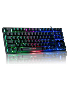Teclado Compacto CHONCHOW N-103 RGB 87 Teclas USB