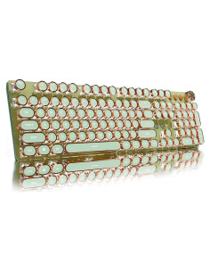 Teclado Mecánico EWEADN V20 Inalámbrico Retro Verde 104 Teclas