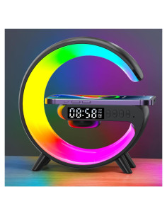 Lámpara LED SelWatty Mini Recargable con Reloj y Cargador 15W