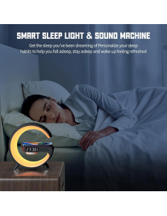 Lámpara LED SelWatty Mini Recargable con Reloj y Cargador 15W 2