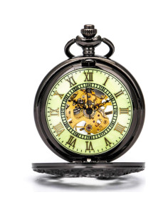 Reloj de bolsillo mecánico BOSHIYA vintage con cadena 2