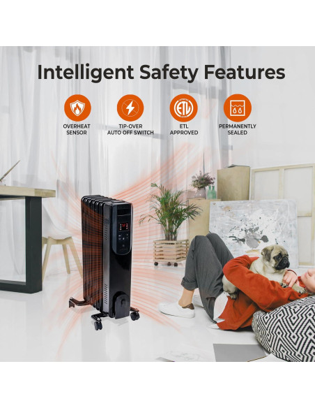 Calefactor de Radiador Comfort Zone 1500W Digital Aceite