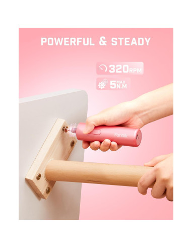 Destornillador Inalámbrico Fanttik NEX S1 Rosa 320 RPM