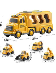 Camión de Construcción TEMI 5 en 1 para Niños 3 a 5 Años 2