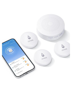 Detector de Fugas de Agua WiFi Winees S1 Plus, 3 Sensores