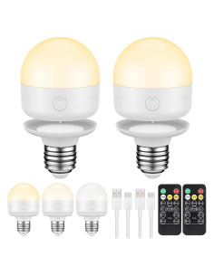 Bombillas Recargables E26 SCOPOW 5W 3 Colores Control Remoto